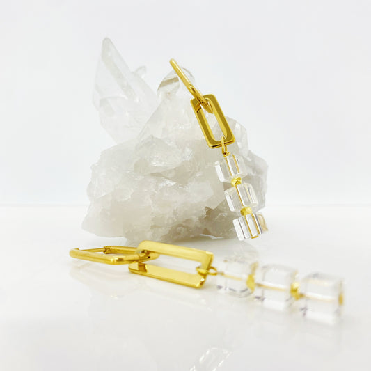 Brinco Fashion Quartzo Cristal