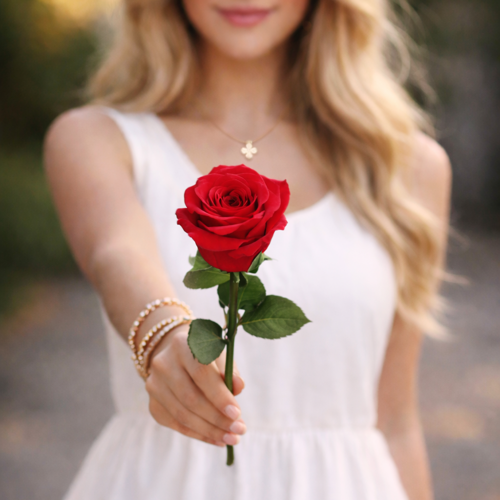 Rosa Natural Preservada - Premium