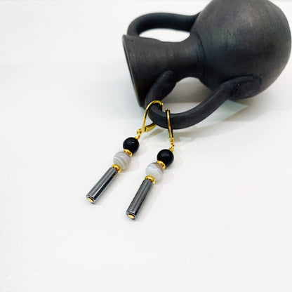 Brinco com Pedra Natural Feito a mão nos açores